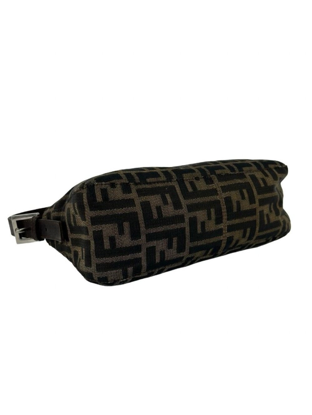★SOLD★ Fendi Zucca FF Logo Canvas Leather Shoulder Bag Brown - Picture 7 of 10